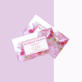 Cartão De Visita Flor de Cereja Rosa - Foto