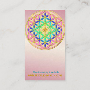 Cartão De Visita Flor de cores românticas do DES Lebens de Blume d