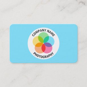 Cartão De Visita Flor de Filtro - Azul Pálido #7FE6FF