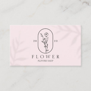 Cartão De Visita Flor De Flor De Flor De Farinha Rosa