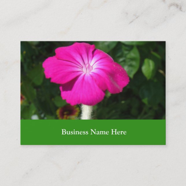 Cartão De Visita flor de jardim rosa (Frente)