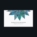Cartão De Visita Flor de Lotus Azul | Aquarela Floral<br><div class="desc">Um cartão de visita bonito e moderno com uma flor de lótus de cor azul,  o que significa saúde e bem-estar holísticos. Adicione os detalhes da empresa à parte traseira do cartão.</div>