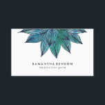Cartão De Visita Flor de Lotus Azul | Aquarela Floral<br><div class="desc">Um cartão de visita bonito e moderno com uma flor de lótus de cor azul,  o que significa saúde e bem-estar holísticos. Adicione os detalhes da empresa à parte traseira do cartão.</div>