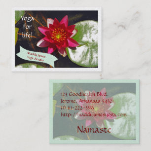 Cartão De Visita Flor de Lotus Colorido Profundo Rosa personalizáve