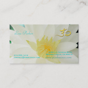 Cartão De Visita Flor de lótus PixDezines, Om ioga, curandeiros