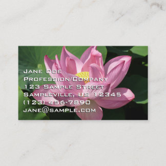 Cartão De Visita Flor de Lotus Rosa IV