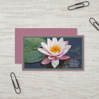 Cartão De Visita "FLOR DE LÓTUS ROSA PÁLIDO" Canvas Premium (Brilho