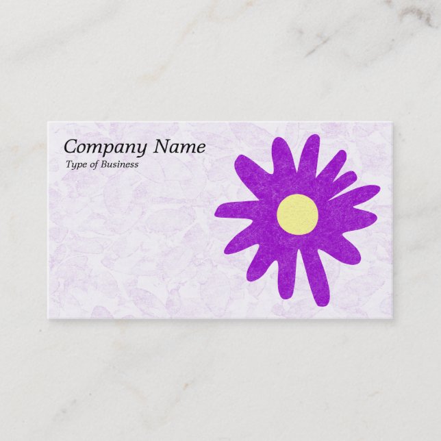 Cartão De Visita Flor de Papel - Roxo (Frente)