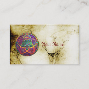 Cartão De Visita Flor de Venus do ouro antigo oriental do fineART