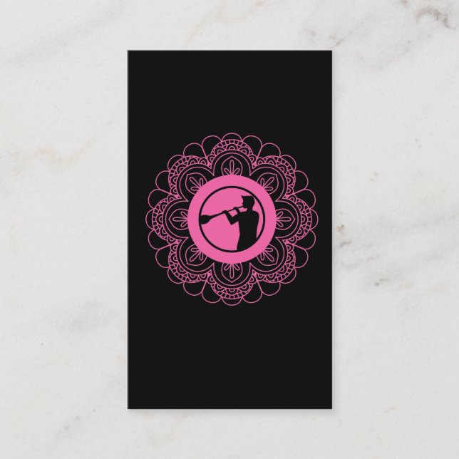 Cartão De Visita Flor de vidro Mandala profissão Vidro Explosão (Frente)