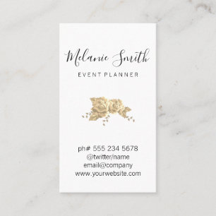 Cartão De Visita Flor Elegante Simples