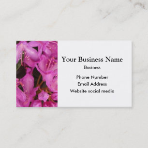 Cartão De Visita Flor floral rosa bonito