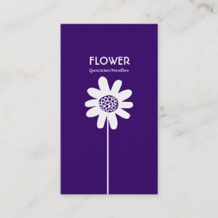 Cartão De Visita Flor Longo de Pedra VI - Profundo roxo