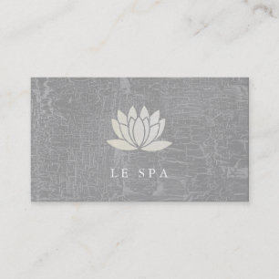 Cartão De Visita Flor Lotus / Cinzas marmoreadas