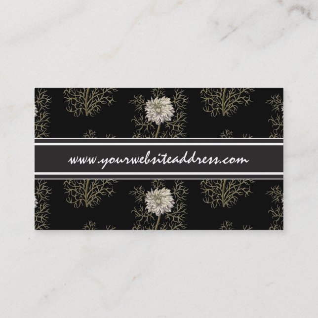 Cartão De Visita Flor medieval misteriosa (Verso)