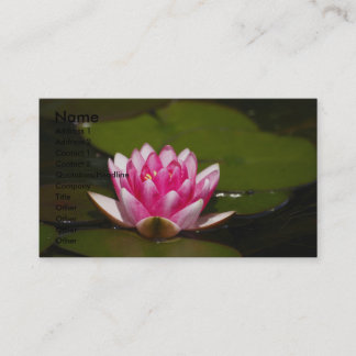 Cartão De Visita Flor, nome, endereço 1, endereço 2, contato 1…