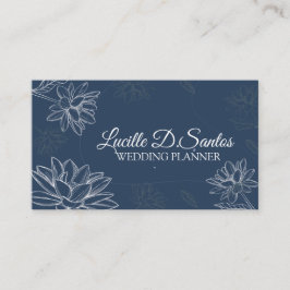 Cartão De Visita Flor Petal On Blue