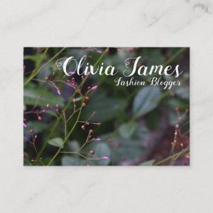 Cartão De Visita Flor rosa bonito Flor Brilha Natureza do Jardim