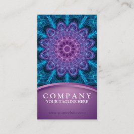 Cartão De Visita Flor roxa espiritual, mar do azul