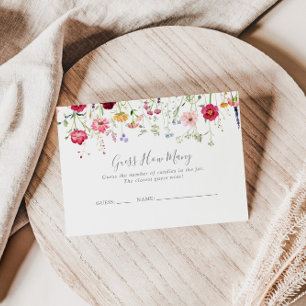 Cartão De Visita Flor Selvagem Simples Adivinha Quantas Cartas De J