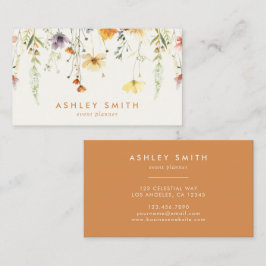 Cartão De Visita Flor Silvestre Rústica