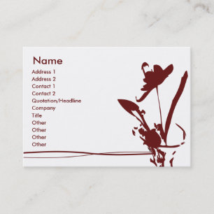 Cartão De Visita Flor vermelha - carnudo