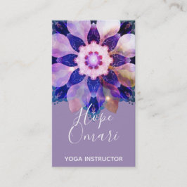 Cartão De Visita Floração da Luz Interior | Mandala