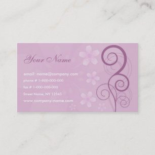 Cartão De Visita Floral