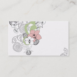 Cartão de visita floral