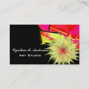 Cartão de visita floral abstrato do estúdio da