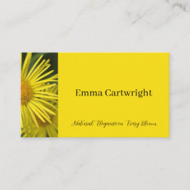 Cartão de visita Floral Amarelo Elegante