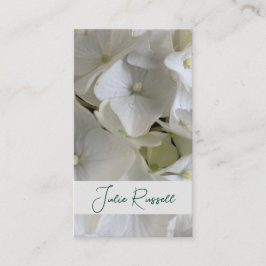 Cartão De Visita Floral Branco Simples do Celebrante do casamento