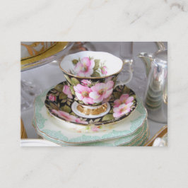 Cartão de visita floral Customisable do Teacup