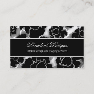 Cartão de visita floral da decadência do Grunge