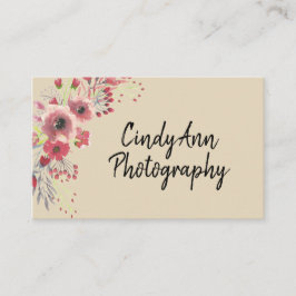 Cartão de visita floral da fotografia