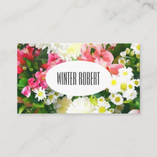 Cartão De Visita Floral de aquarela elegante