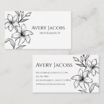 Floral de Boho Branco e Preto Moderno Único