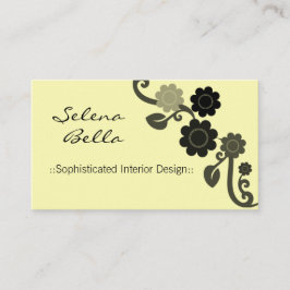 Cartão de visita Floral de Elegância Dramática, Am