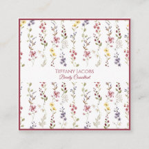 Cartão de visita Floral de Flor Selvagem