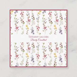 Cartão de visita Floral de Flor Selvagem
