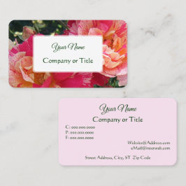 Cartão De Visita Floral de Rosas com distribuição editável elegante