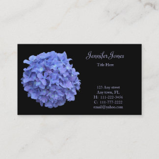 Cartão de visita floral do Hydrangea azul