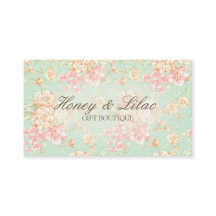 Cartão de visita floral do impressão do rosa do