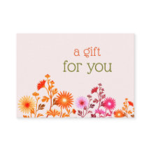 Cartão de visita Floral do País Boho Rosa