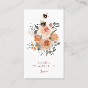 Cartão de visita Floral E Abelhas