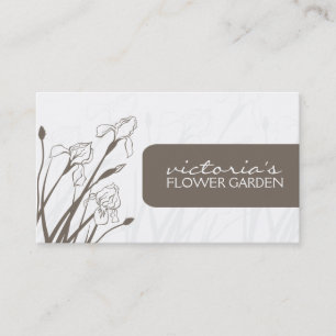 Cartão de visita floral elegante