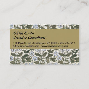 Cartão De Visita Floral Elegante Bonito da Flor de Verão