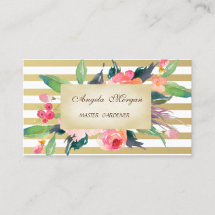 Cartão De Visita Floral Elegante Na moda Professional