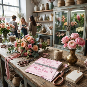 Cartão de Visita Floral Elegante para Florista