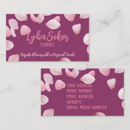 Cartão de Visita Floral Elegante para Florista